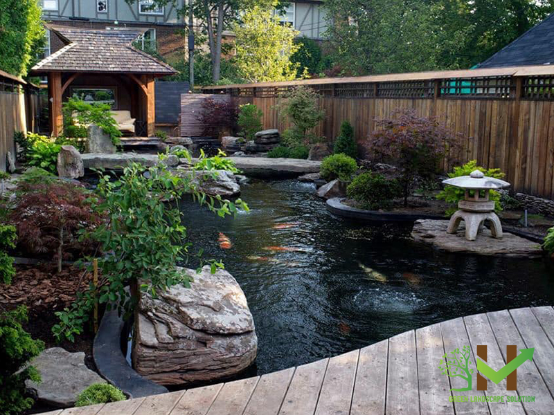 Thiết kế hồ cá koi cho biệt thự đẹp với phong cách hiện đại 4
