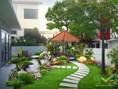 Ngất ngây với không gian xinh đẹp của góc thư giãn trong sân vườn nhà bạn